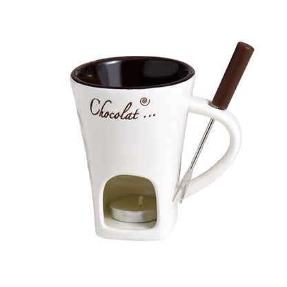 Ceramic Fondue Cup with Candle Base