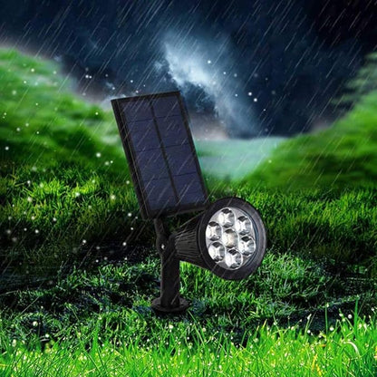 Solar Landscape Spotlight, 9-Color LED, Adjustable