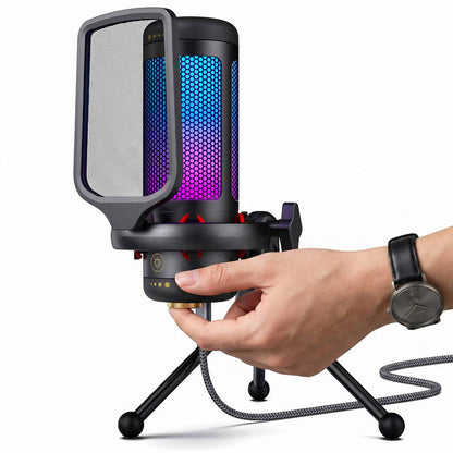 USB Gaming Microphone with RGB for PC & Console