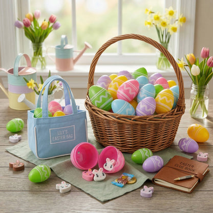 Mini Easter Eggs with Rubber Erasers, 48 Pc