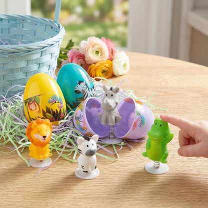 Zoo Animal Pop Up Toy Easter Eggs, 12 Pc