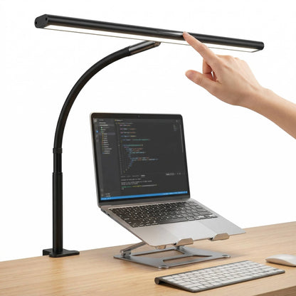 LED Desk Lamp, Eye-Friendly Dimmable Gooseneck
