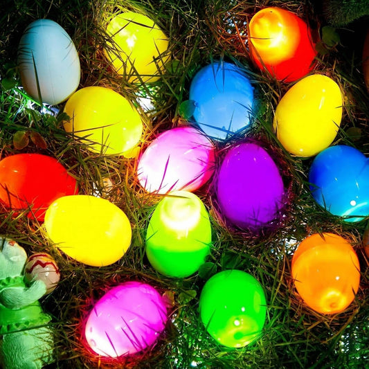 Clear Fillable Plastic Easter Eggs for Crafts