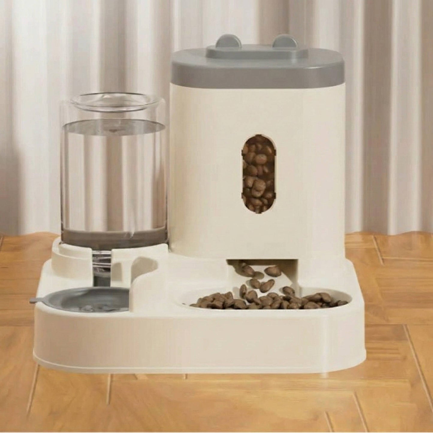 Automatic Cat Water Dispenser with Food Bowl