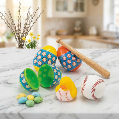 Baseball Duck Filled Easter Eggs, 12 Pc