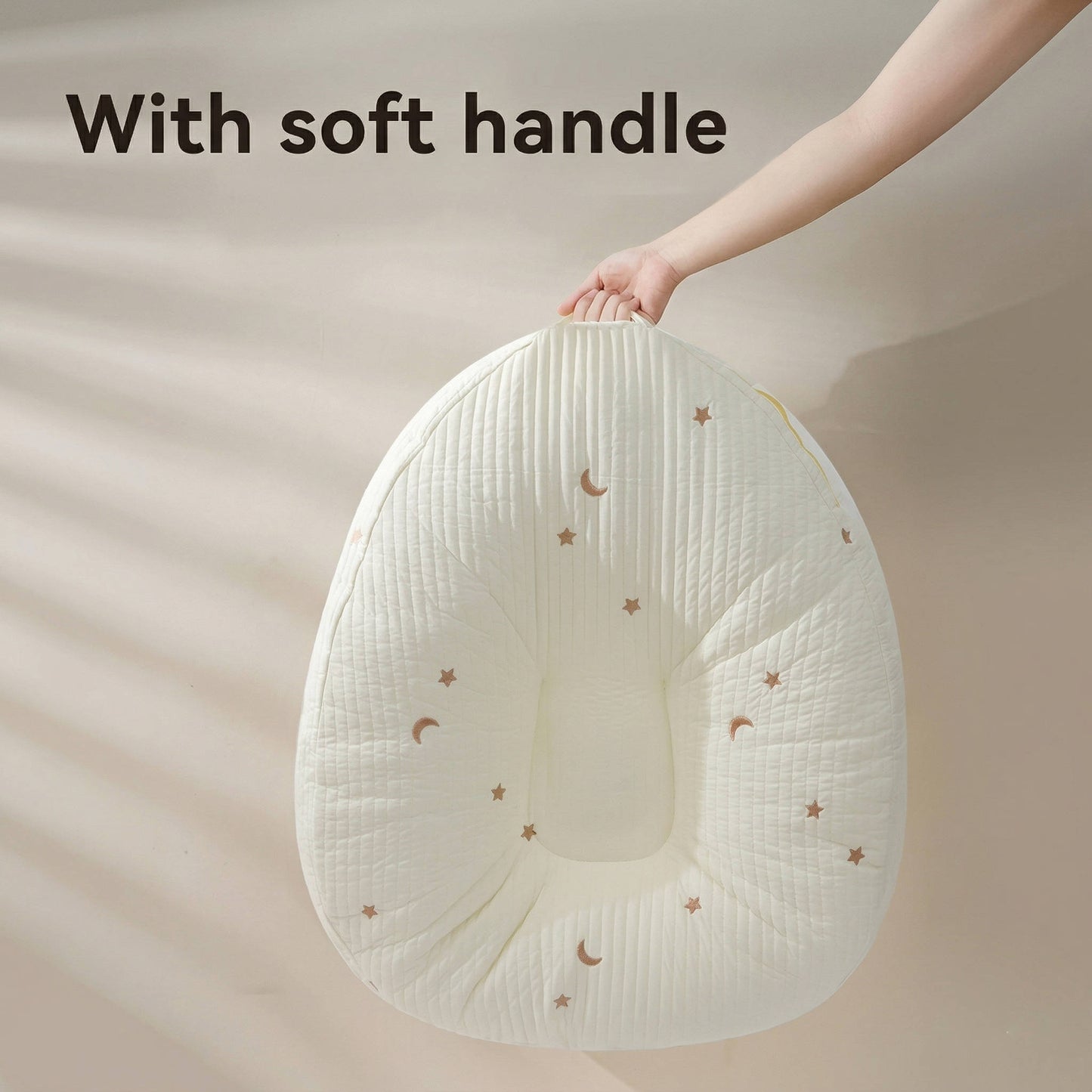 Ergonomic Baby Lounger Pillow, Cotton Nest