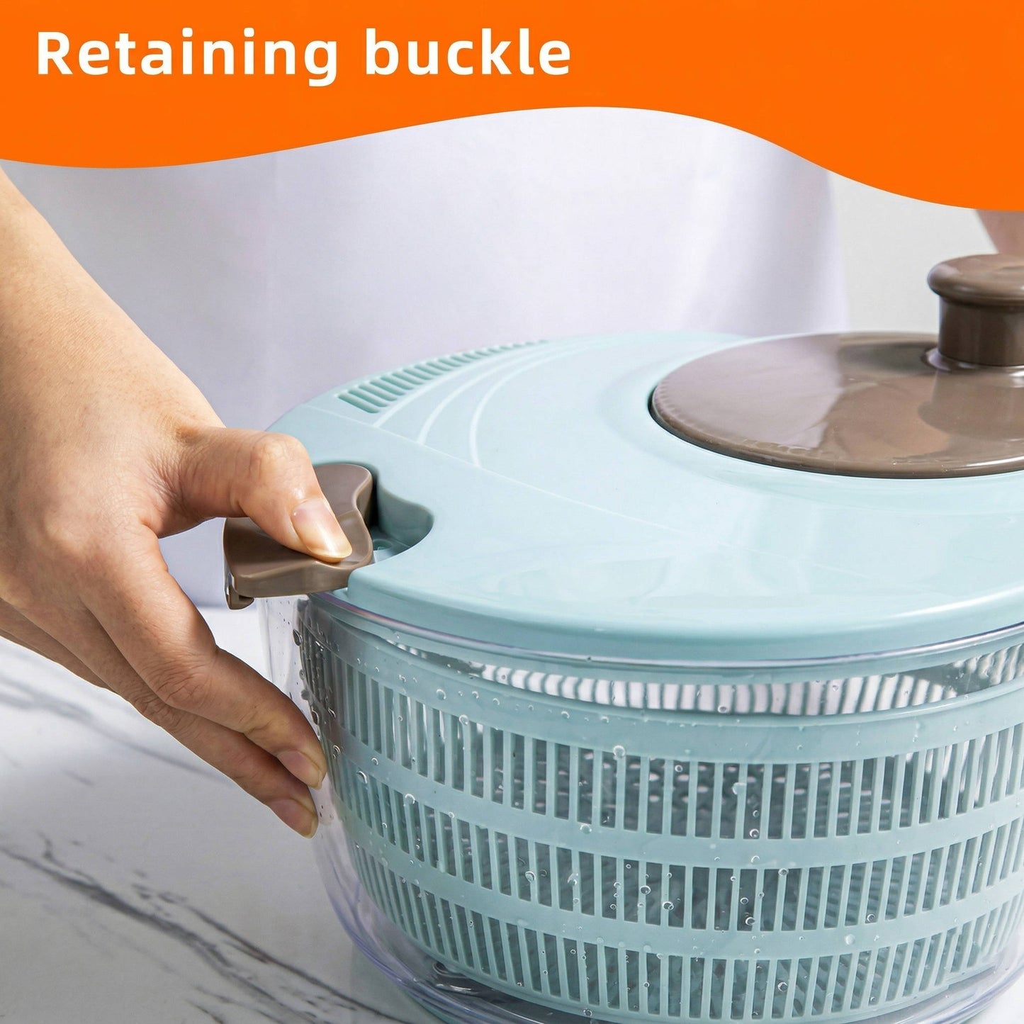 Salad Spinner, 4.24 Qt with Double Drainage