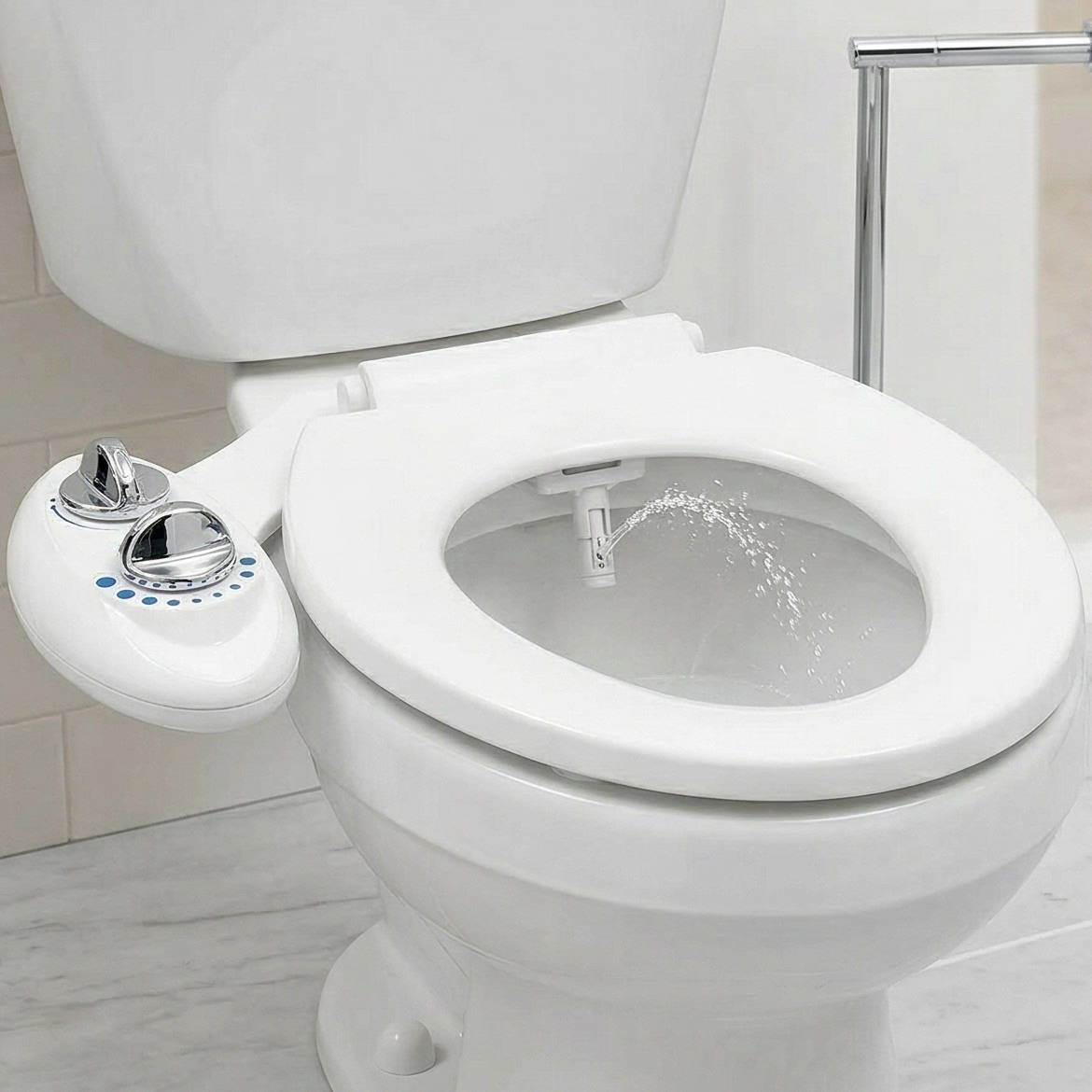 Non-Electric Bidet Attachment, Self Cleaning