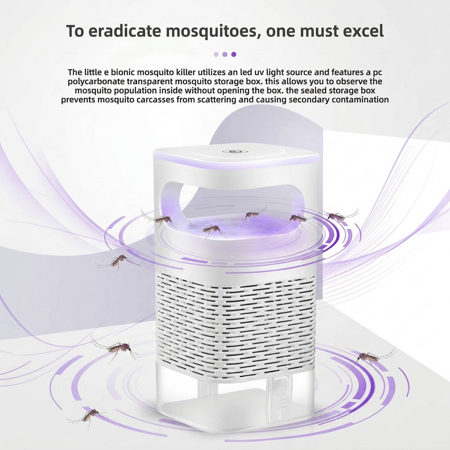 UV Mosquito Bug Trap Zapper with Auto Suction