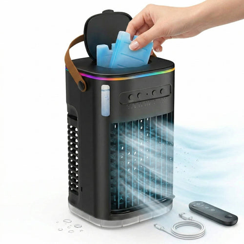 Portable Evaporative Air Cooler with Remote, 1.2L