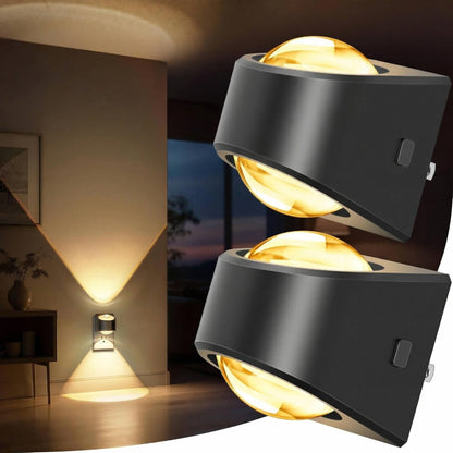Plug-In LED Projector Night Light, Soft White (2 Pack)