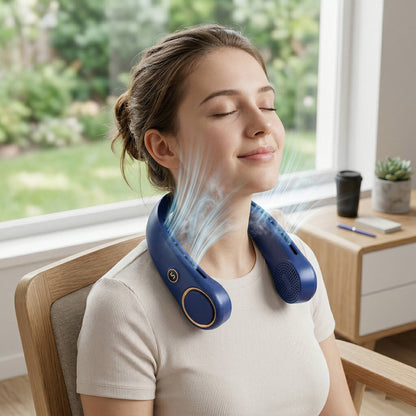 Portable Neck Fan, Hands-Free Bladeless Wearable