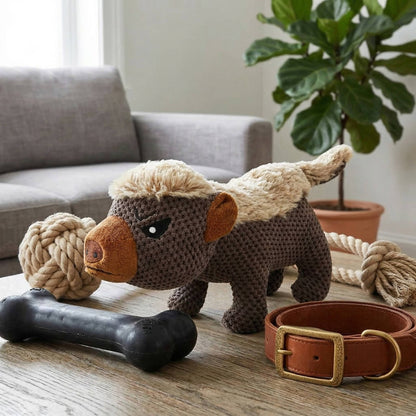 Tough Plush Dog Toy for Aggressive Chewers, Large