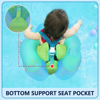 Baby Pool Float with Canopy, UPF50+ Sun Shade