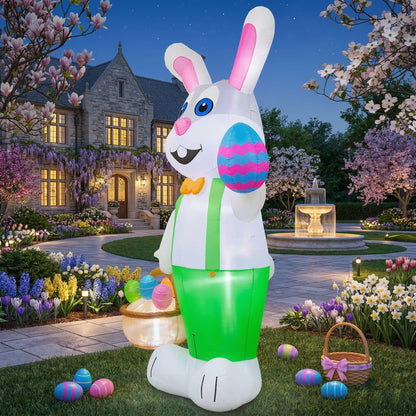 8FT Giant Easter Bunny Inflatable Decoration