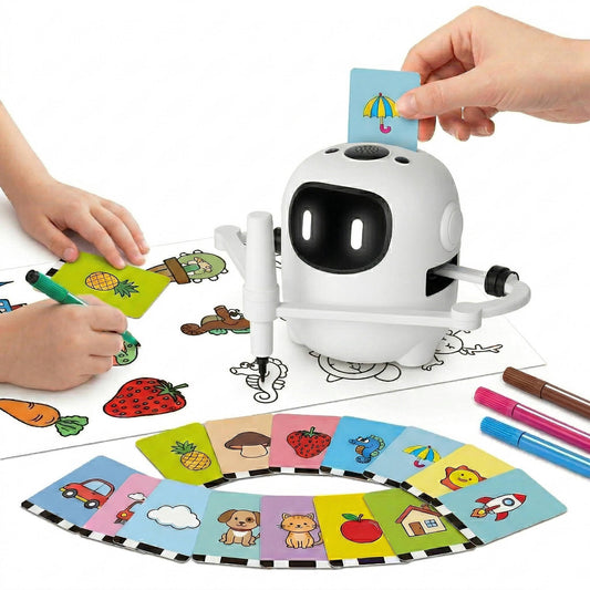 Kids Drawing Robot with 150 Cards, Ages 3-8