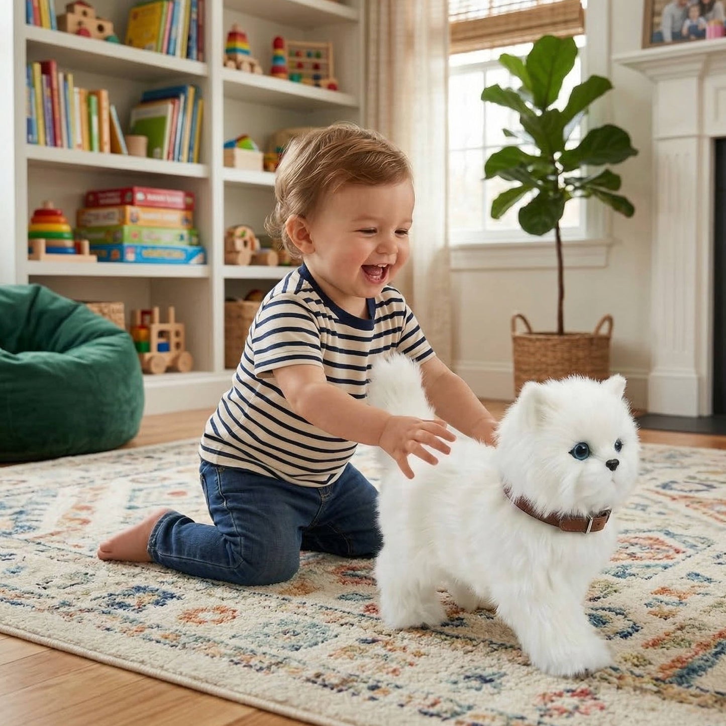 Interactive Robot Kitten, Walks & Meows