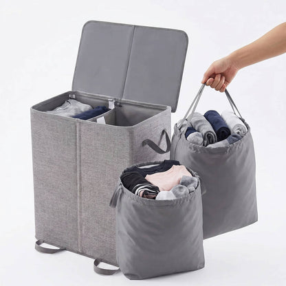 Large Foldable Laundry Hamper with Removable Bags