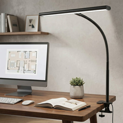 LED Desk Lamp, Eye-Friendly Dimmable Gooseneck