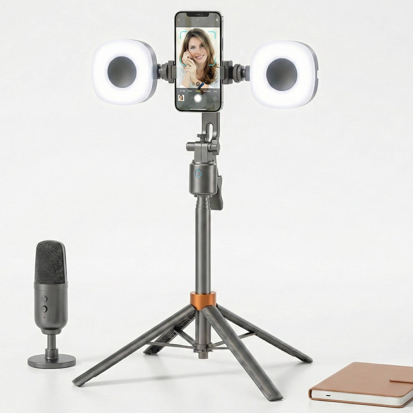 360° Smart Face Tracking Tripod with Fill Lights
