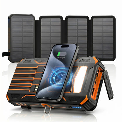 48000mAh Solar Power Bank, 15W Wireless Charger
