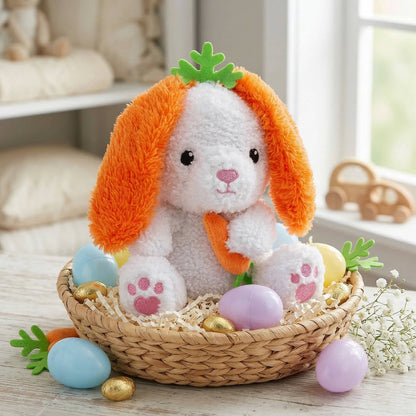Plush Easter Bunny with Carrot Ears, 6 Pc