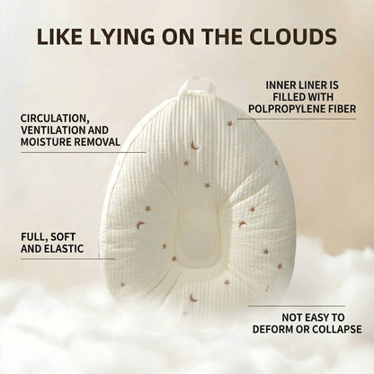 Ergonomic Baby Lounger Pillow, Cotton Nest