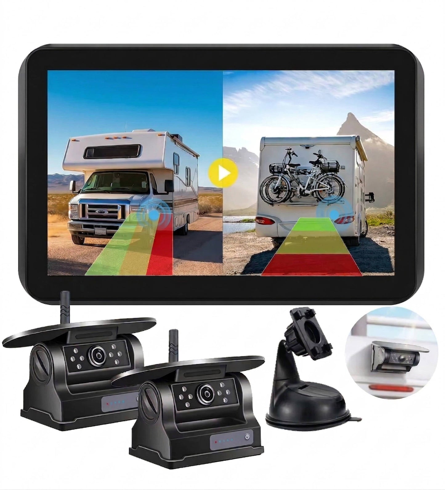 Wireless Solar Backup Camera Kit, HD 1080P