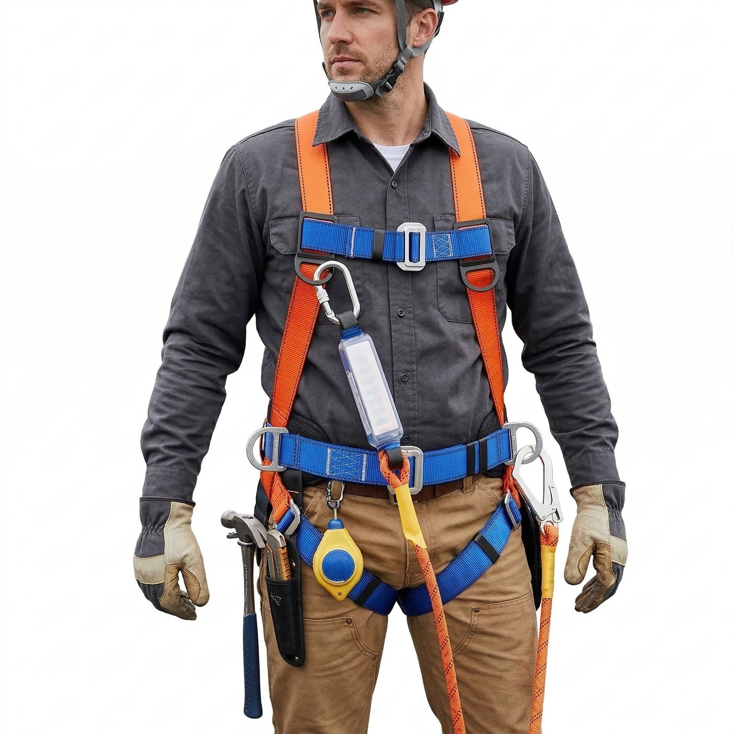 Safety Harness for Roofing with Shock Lanyard