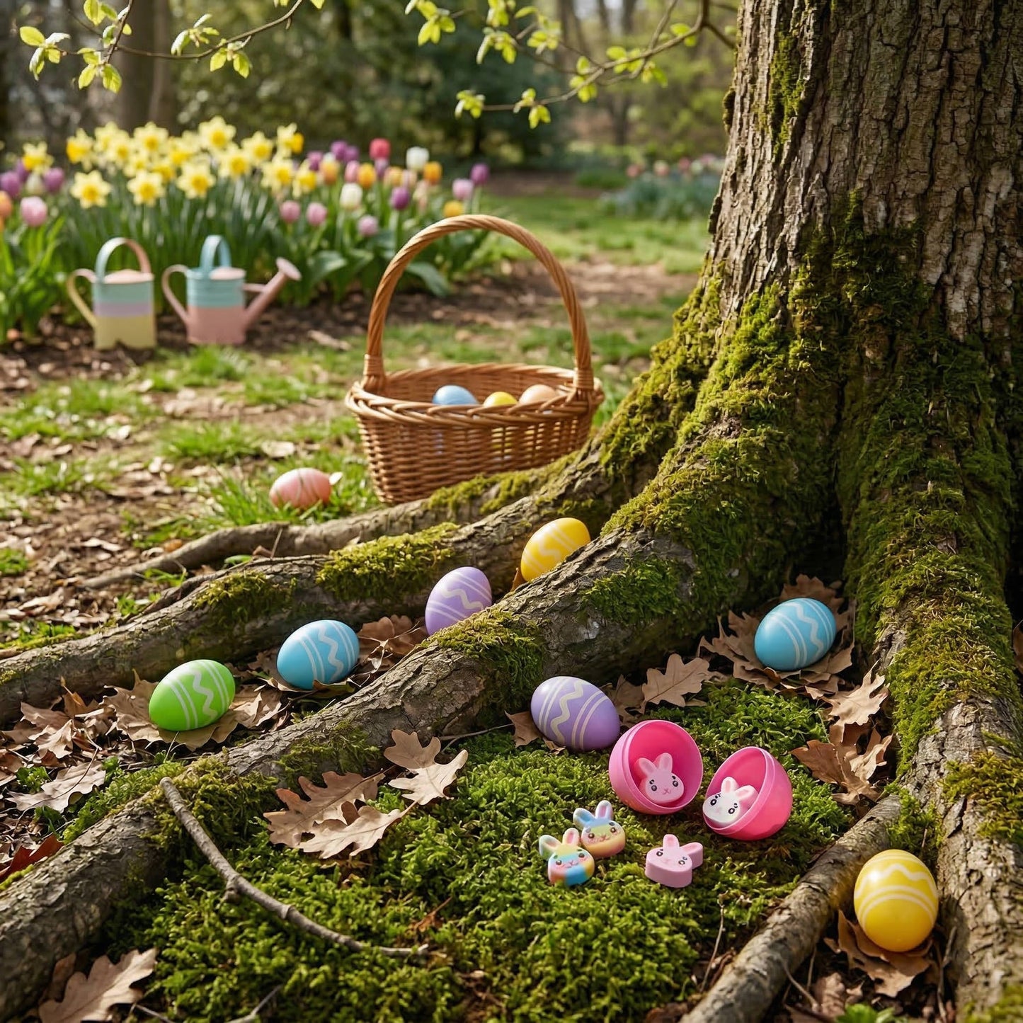 Mini Easter Eggs with Rubber Erasers, 48 Pc