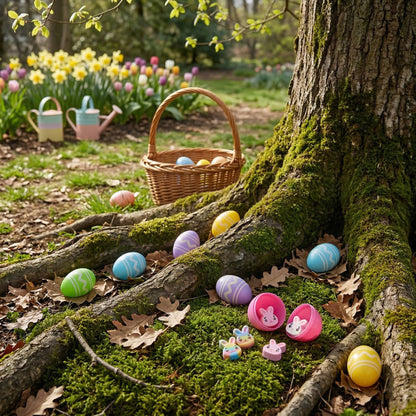 Mini Easter Eggs with Rubber Erasers, 48 Pc