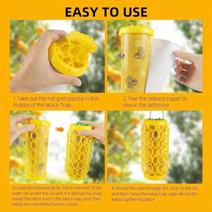 Outdoor Wasp Traps, 2 Pack Reusable Hanging