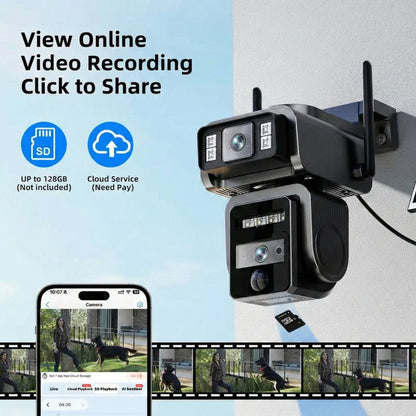 Solar CCTV Security Camera, Auto Tracking, 1080P