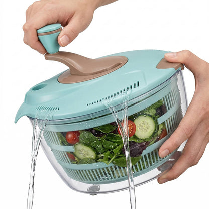 Salad Spinner, 4.24 Qt with Double Drainage