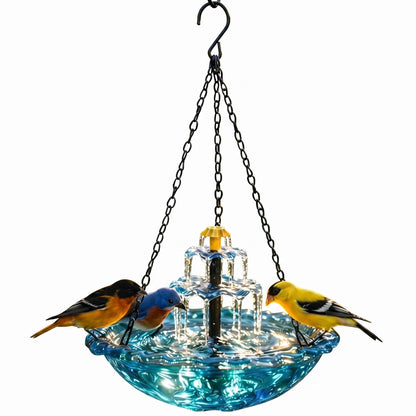 Solar Powered Hanging Bird Bath Fountain