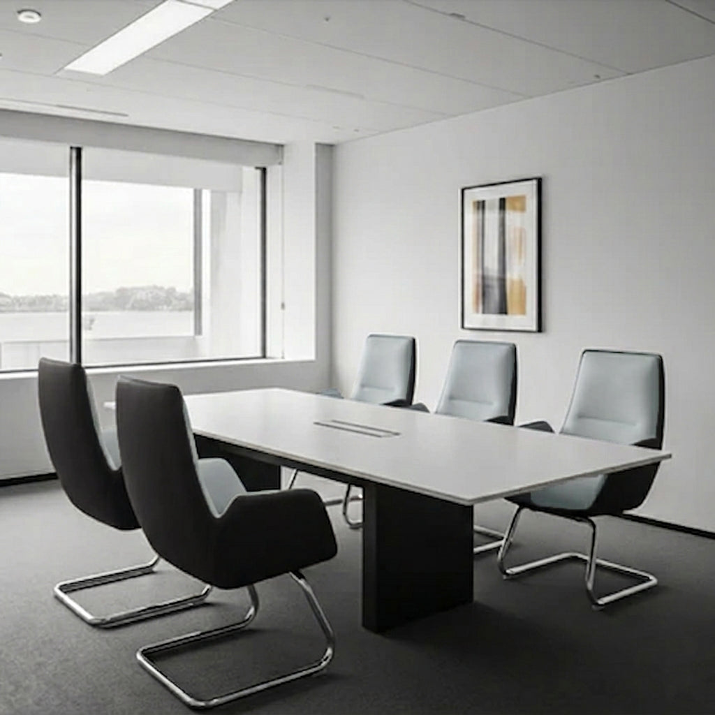 Wraparound Leather Mid-Back Office Chair