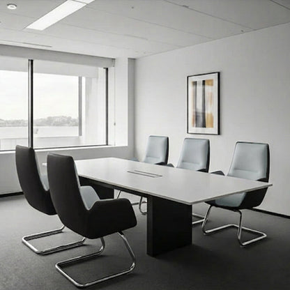 Wraparound Leather Mid-Back Office Chair
