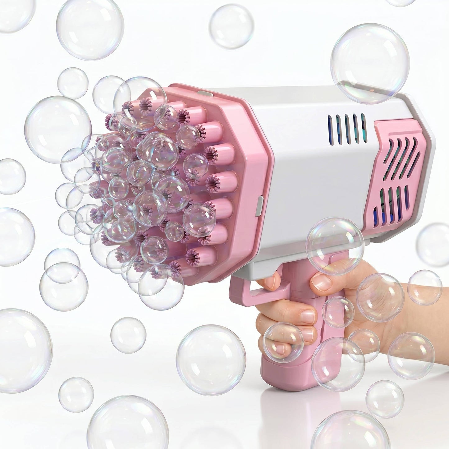 40-Hole Automatic Bubble Gun with LED Lights