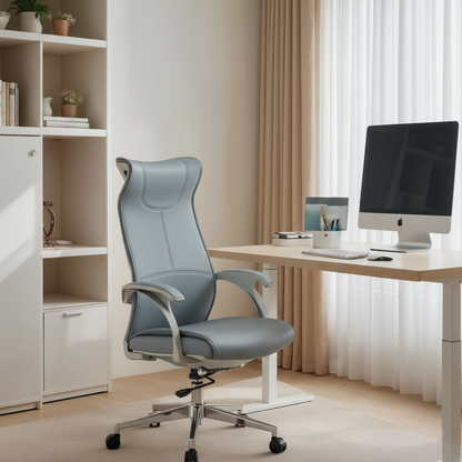 Executive High-Back Leather Office Chair