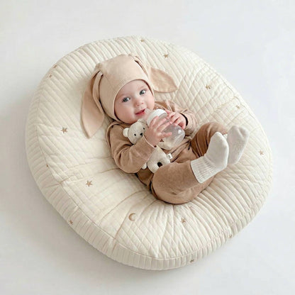 Ergonomic Baby Lounger Pillow, Cotton Nest