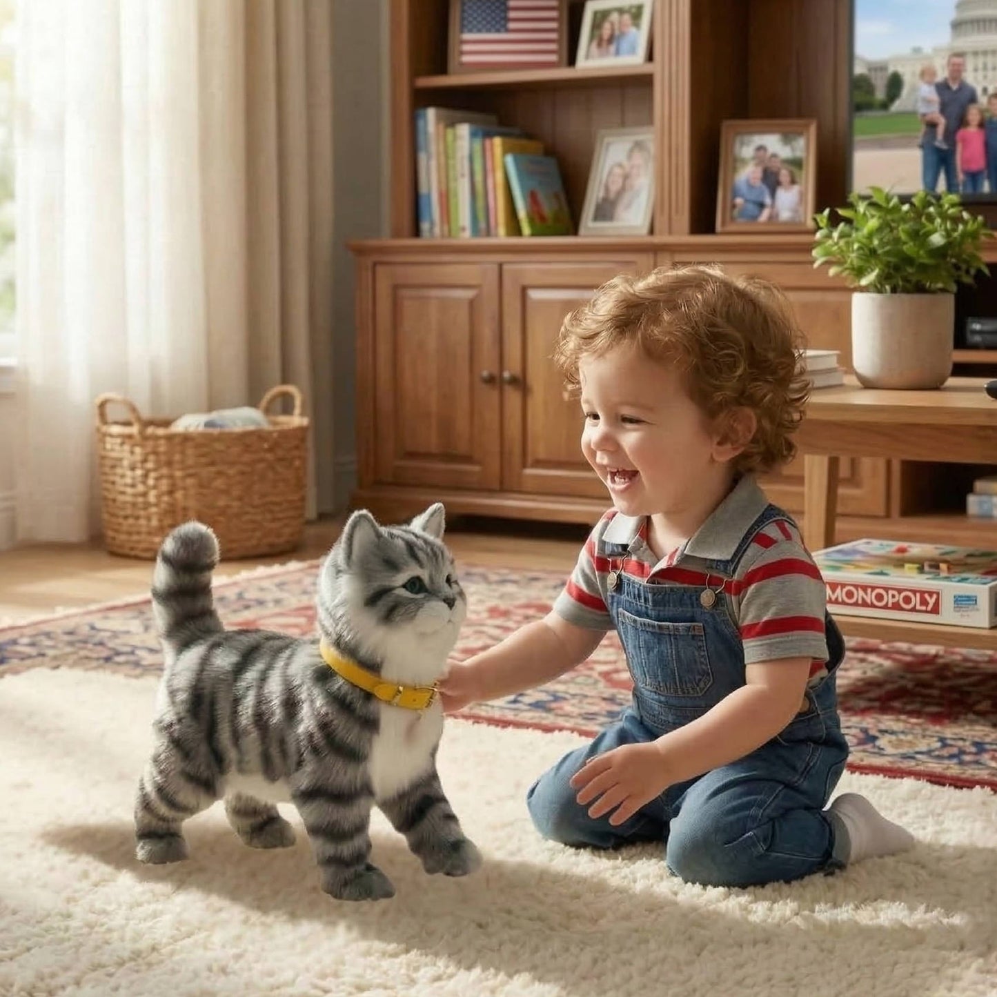 Interactive Robot Kitten, Walks & Meows