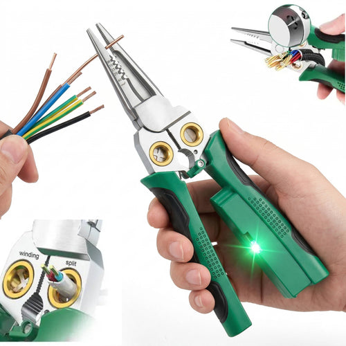 8 in 1 Wire Stripper Pliers with LED Light