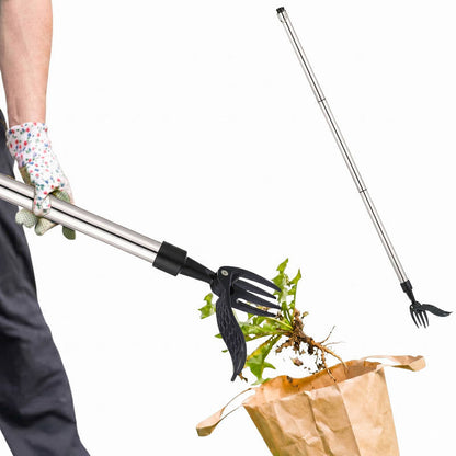 Stand-Up Weed Puller Tool with Long Handle