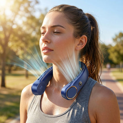 Portable Neck Fan, Hands-Free Bladeless Wearable
