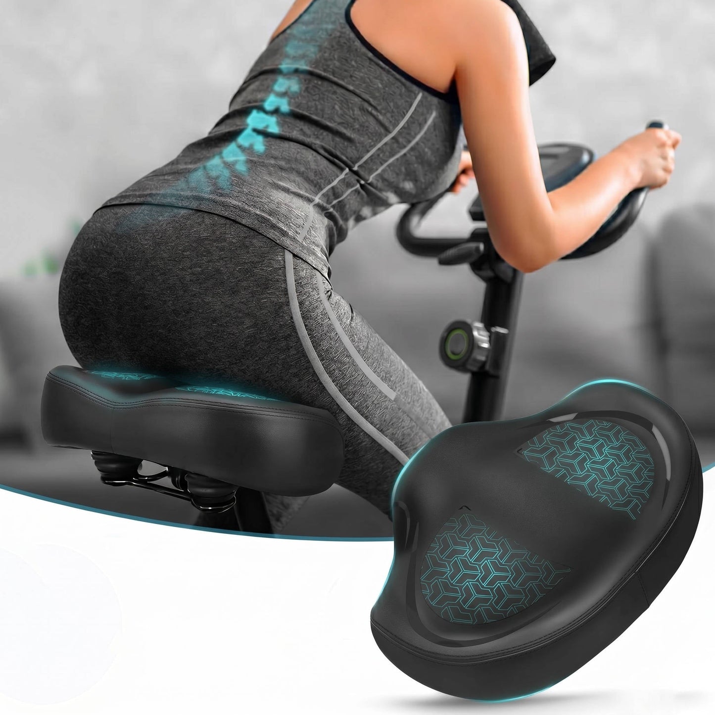 Noseless Wide Comfort Bike Seat Cushion