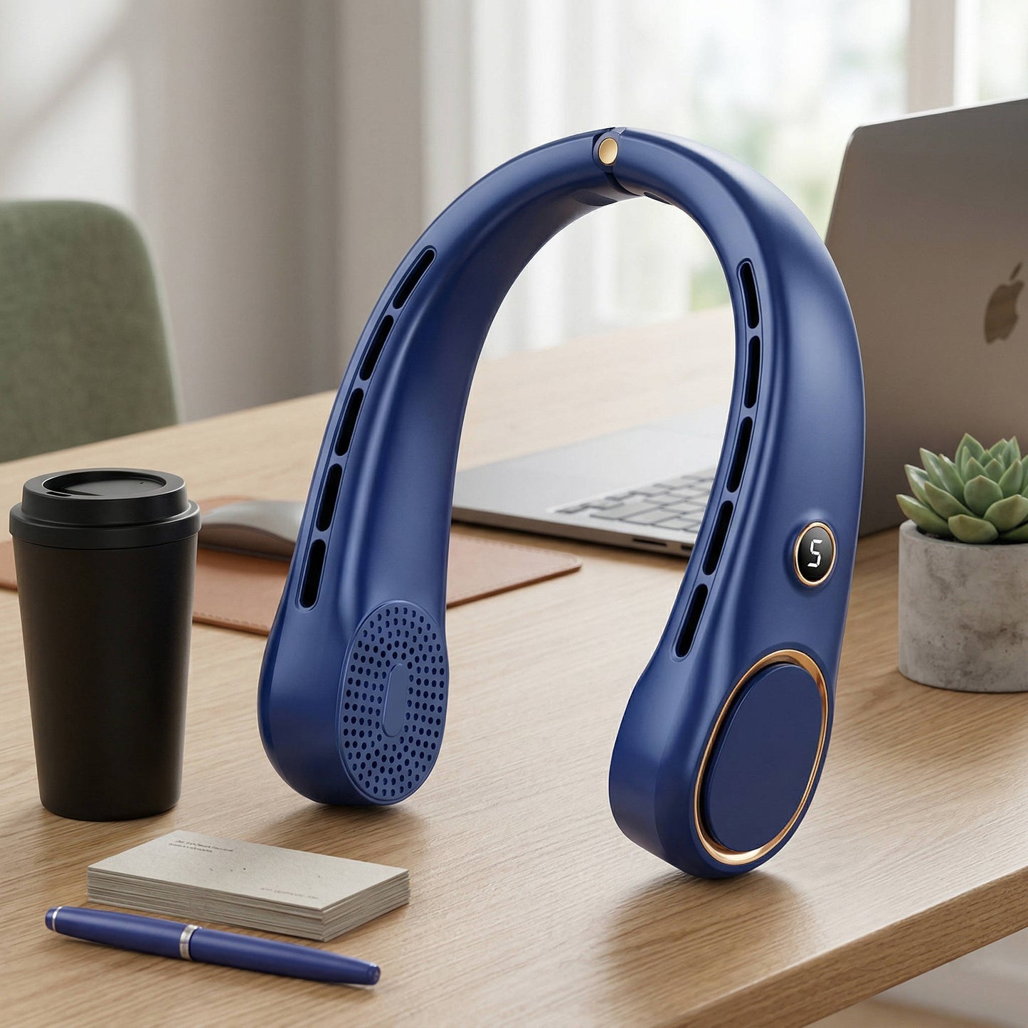Portable Neck Fan, Hands-Free Bladeless Wearable
