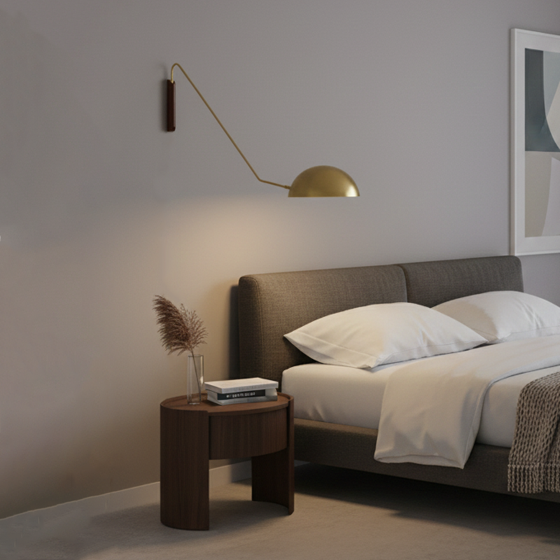 Industrial Hemisphere Iron 1-Light Wall Sconce Lamp