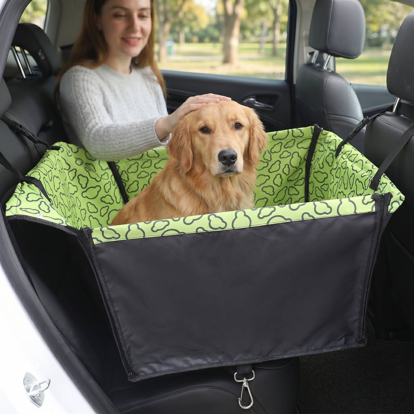 Polyester Dog Car Seat Cover, Waterproof Hammock