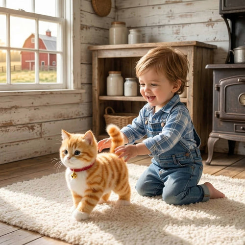 Interactive Robot Kitten, Walks & Meows
