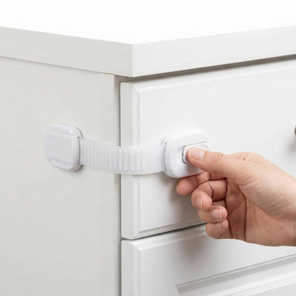 10-Pack Baby Proof Cabinet Locks & Safety Latches